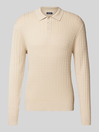 MCNEAL Strickpullover mit Zopfmuster Beige 2