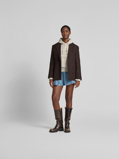 Anine Bing Blazer mit Woll-Anteil Dunkelbraun 1