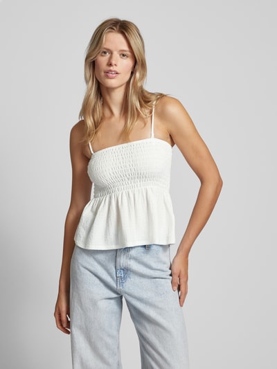 Gina Tricot Top met bandjes en smokdetails Wit - 4