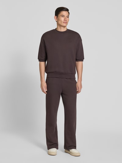 Lacoste Loose Fit Sweatpants aus reiner Baumwolle Schoko 1