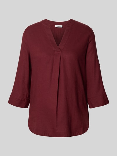 Produktfoto, Relaxed Fit Tunika aus Leinen-Viskose-Mix von s.Oliver RED LABEL, look: effen, tuniekkraag, V-hals, mix van linnen en viscose