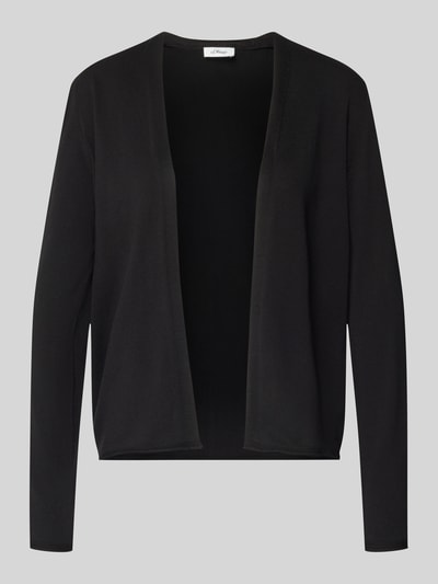 Produktfoto, Regular Fit Cardigan Baumwoll-Viskose-Mix von s.Oliver RED LABEL, unifarben, langarm, Strickstruktur, Damenmode