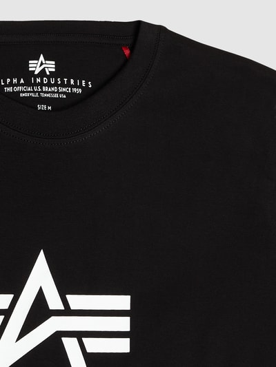 Alpha Industries T-shirt z nadrukiem z logo Czarny 2
