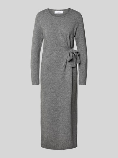 comma Relaxed fit jurk van wolmix in gebreide look, model 'Protect' Antraciet - 2