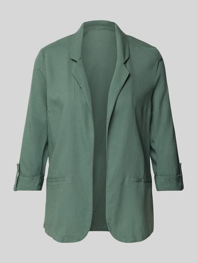 Vero Moda Żakiet o kroju regular fit z mieszanki wiskozy i lnu model ‘JESMILO’ Limonkowy 2