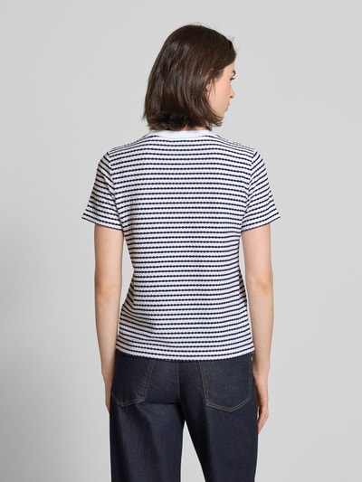 monari T-Shirt mit Strukturmuster Marine 5