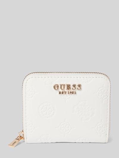 Guess Portemonnee met labelapplicatie, model 'JENA' Wit - 1