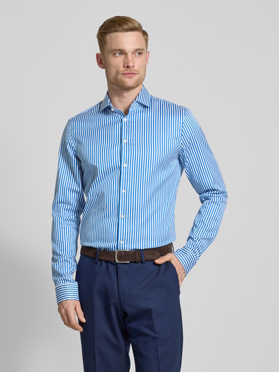 Jake*s Slim Fit Businesshemd in Premiumqualität mit extra langem Arm Royal 4