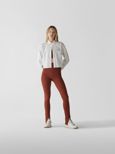 Victoria Beckham Leggings mit elastischem Bund Mittelbraun 1