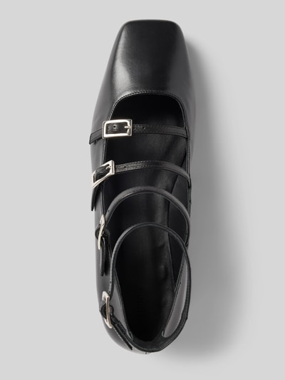 ALOHAS Ballerinas aus Leder mit Dornschließen Modell 'LUKE' Black 3