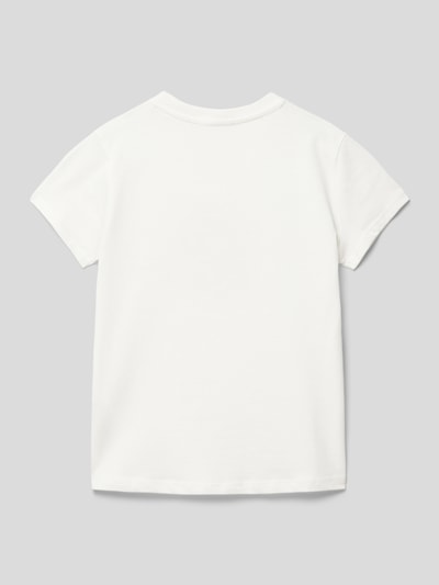 Garcia T-shirt met labelprint Offwhite - 3