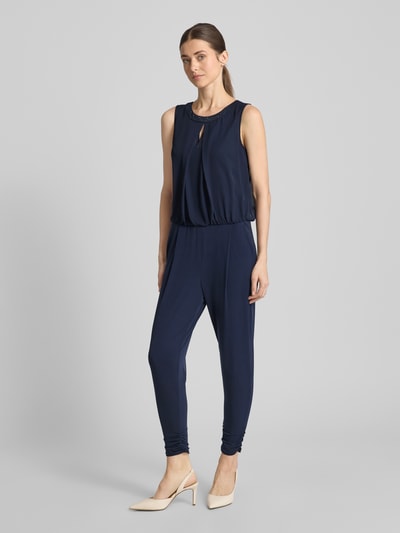 Vera Mont Jumpsuit mit Rundhalsausschnitt Dunkelblau 1