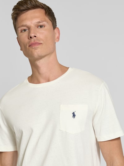 Polo Ralph Lauren Regular Fit T-Shirt aus Baumwoll-Leinen-Mix Offwhite 3