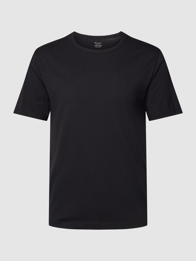 MAERZ Muenchen T-Shirt mit geripptem Rundhalsausschnitt Black 2