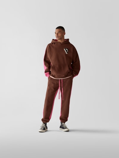 Preach Oversized Sweathose mit Label-Patch Pink 1