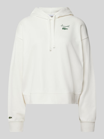 Lacoste Sport Bluza z kapturem i naszywką z logo Złamany biały 2