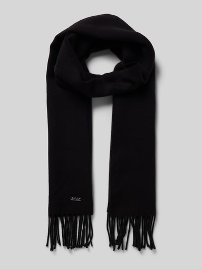BOSS Sjaal van pure wol, model 'ZESY' Zwart - 1