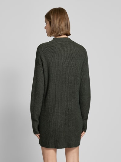 Only Gebreide mini-jurk met turtleneck, model 'KATIA' Antraciet gemêleerd - 5