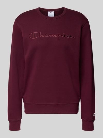 CHAMPION Sweatshirt met labelstitching en ronde hals Bordeaux - 2