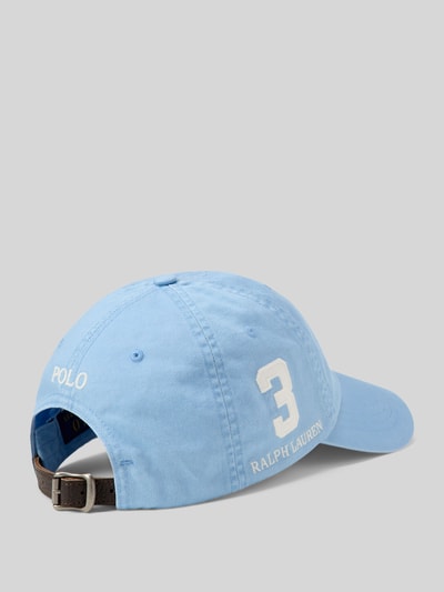 Polo Ralph Lauren Czapka z daszkiem z czystej bawełny z wyhaftowanym logo Jasnoniebieski 3