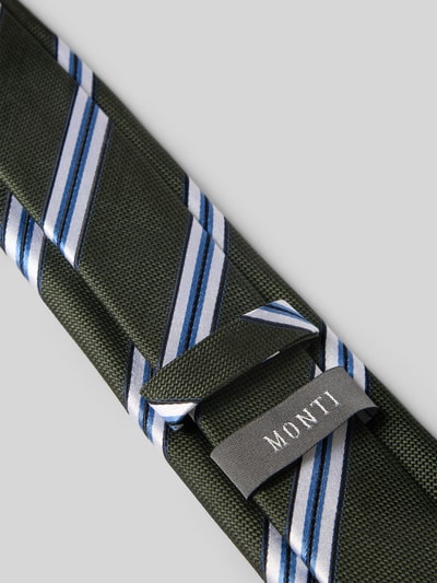 Monti Stropdas van puur zijde Flessengroen - 3