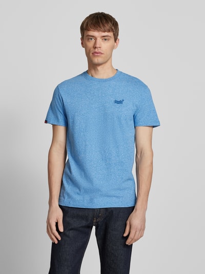 Superdry T-Shirt mit Label-Stitching Jeansblau 4