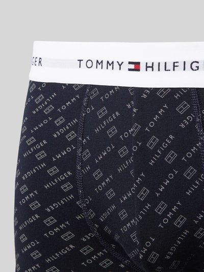 Tommy Hilfiger Boxershort met elastische band met logo in een set van 3 stuks Marineblauw - 2