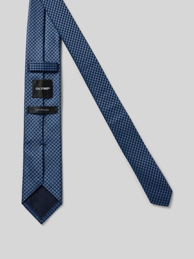 OLYMP Zijden stropdas met all-over motief Jeansblauw - 2