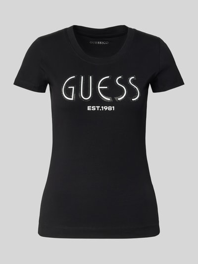 Guess T-Shirt mit Label-Detail Black 2