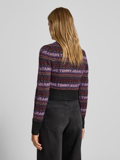 Tommy Jeans Kurtka z dzianiny o kroju slim fit z dodatkiem wełny model ‘FAIRISLE’ Czarny 5