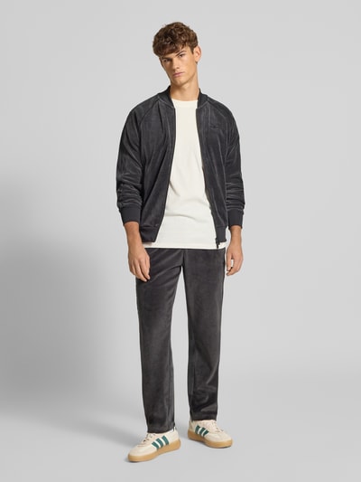 adidas Originals Bluza rozpinana z wyhaftowanym logo i zamkiem błyskawicznym dwustronnym Czarny 1