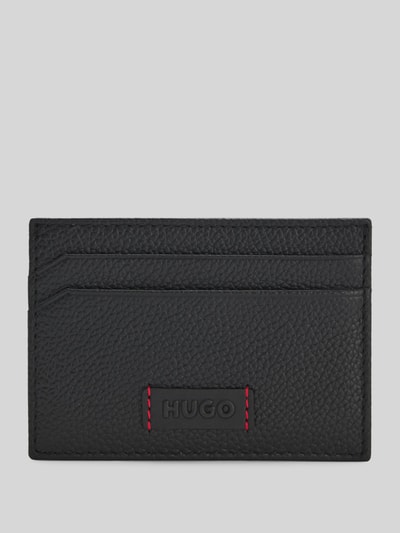 HUGO Kartenetui aus echtem Rindsleder Modell 'Ethon' BLACK 1