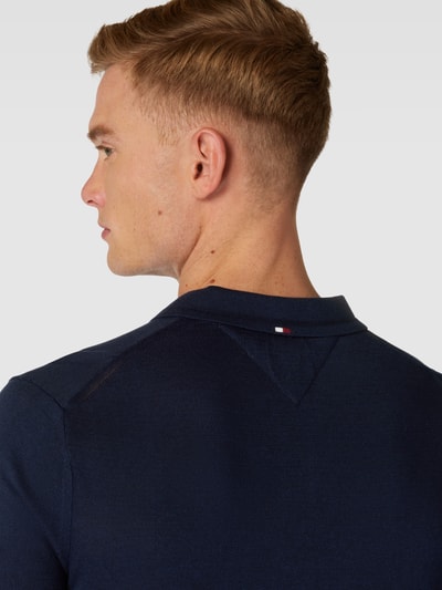 Tommy Hilfiger Tailored Poloshirt in unifarbenem Design Marine 3