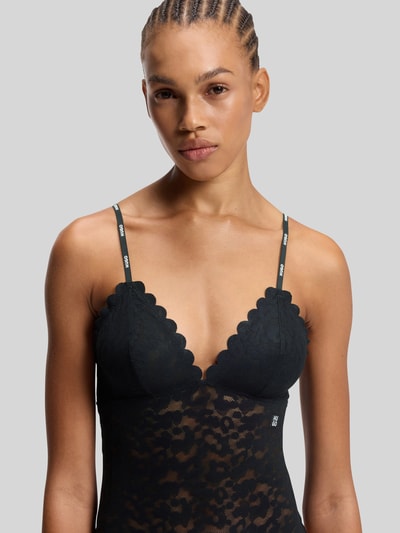 HUGO Body van kant Zwart - 3