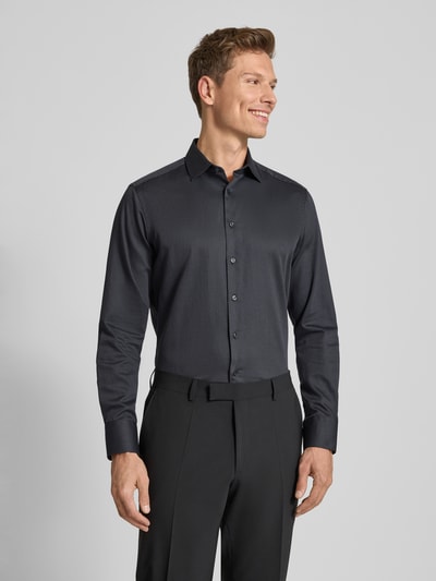 Christian Berg Men Regular Fit Businesshemd mit Kentkragen Anthrazit 4