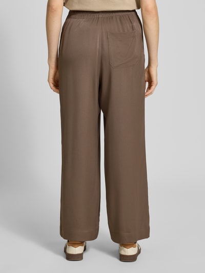 American Vintage Stoffen broek met elastische band, model 'TIDIM' Leem - 5