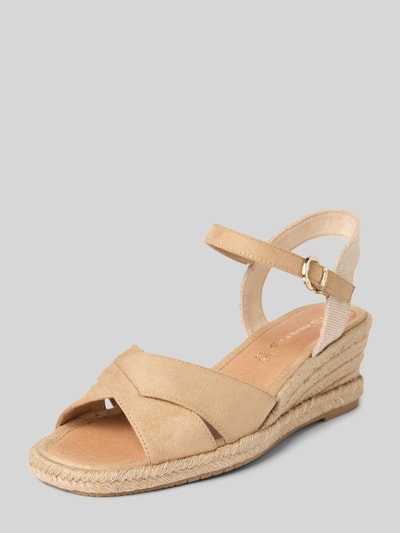 Tamaris Wedges in Flecht-Optik Beige 1