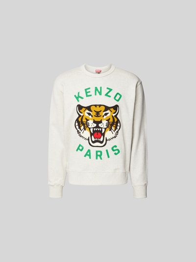 Kenzo Sweatshirt mit Label-Print Mittelgrau Melange 2