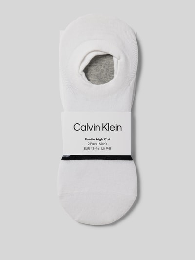 CK Calvin Klein Socken mit Label-Print im 2er-Pack Weiss 3