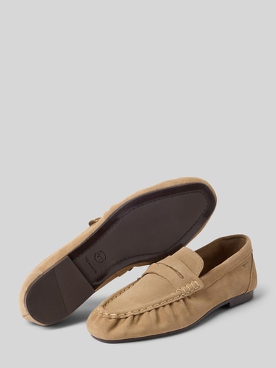 Tamaris Loafer aus echtem Leder Taupe 4