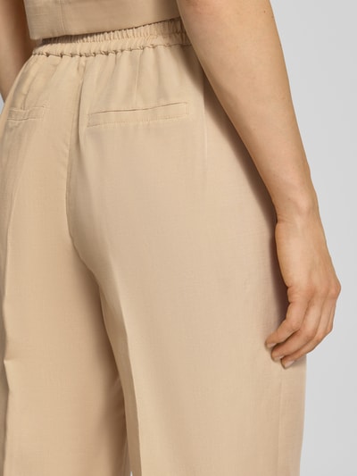 Zero Wide leg culotte van een mix van lyocell en linnen  Zand - 3