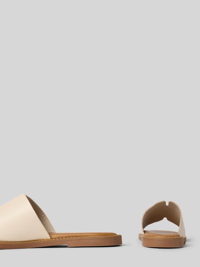 Tamaris Slippers van leer met licht gestructureerde zool Offwhite - 2