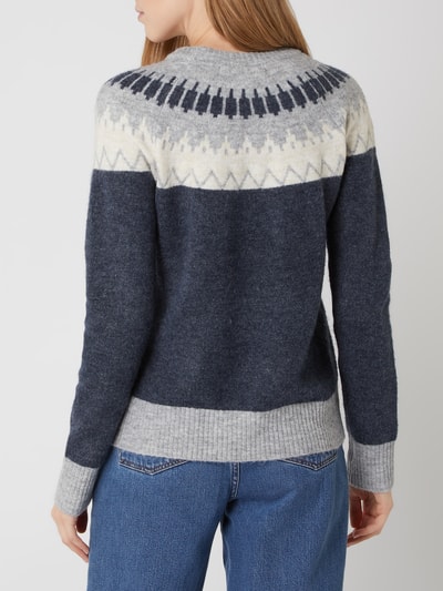 Vero Moda Norwegerpullover mit Woll-Anteil Modell 'Simone' Marine 5