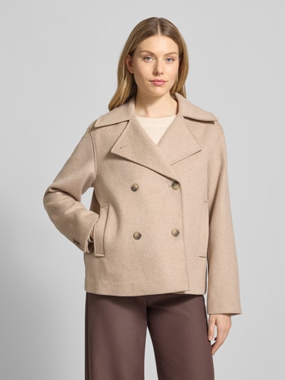 Selected Femme Regular Fit Jacke aus Woll-Mix Modell 'ALMA' Beige 4