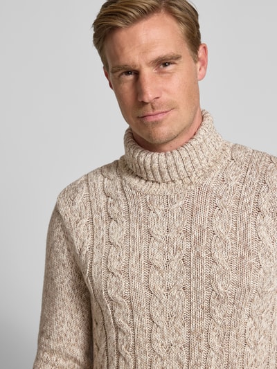 RAGMAN Strickpullover mit gerippten Abschlüssen Offwhite 3