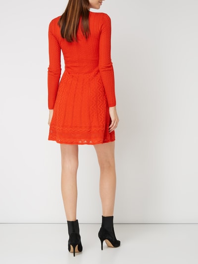 M Missoni Kleid mit Ajourmuster Rot 4