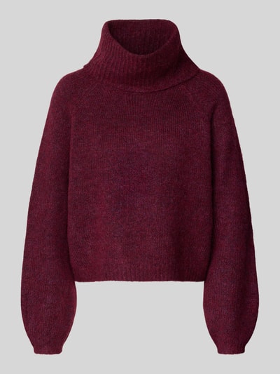 Only Regular Fit Rollkragenpullover mit Woll-Anteil Modell 'GILA' Bordeaux 2