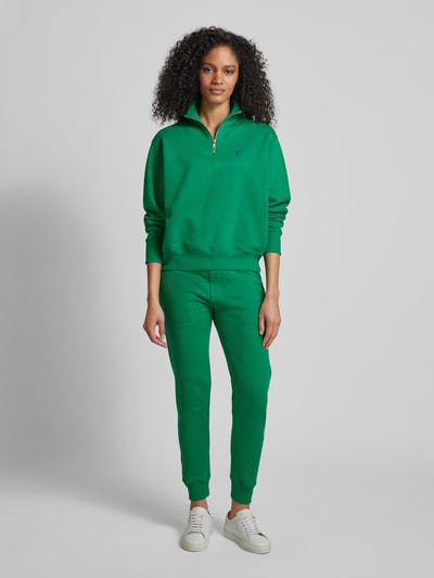 Polo Ralph Lauren Sweatshirt met opstaande kraag en ritssluiting Grasgroen - 1