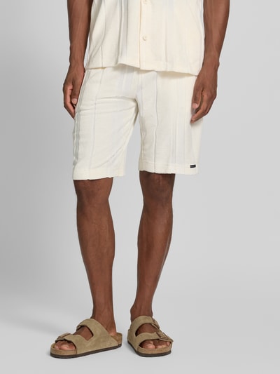 Tom Tailor relaxed fit short van katoenmix Offwhite - 4