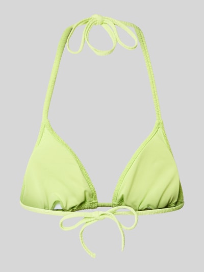 Calvin Klein Underwear Top bikini z wiązaniem model ‘MONOGRAM’ Neonowy żółty 3